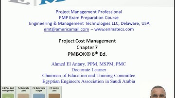 PMP 6th Ed - Chapter 7 - Cost L1 - El Antary