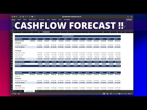 REVIEW MEMBUAT TEMPLATE CASHFLOW FORECAST (PROYEKSI ARUS KAS) DAN LABA RUGI SEDERHANA DENGAN EXCEL
