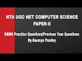 UGC NET Database Management System Previous Year Question And Answer