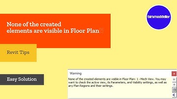 [Solution] Revit Error: None of the created elements are visible in Floor Plan