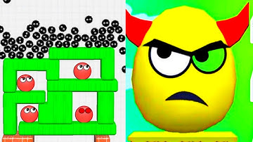 Draw to Smash and Hide Ball Brain Teaser Satisfying Gameplay!