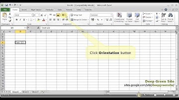MS Excel 2010 / How to change content orientation of cells/rows