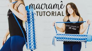 Suporte para tapete de YOGA em Macramê - Passa a passo | TUTORIAL |