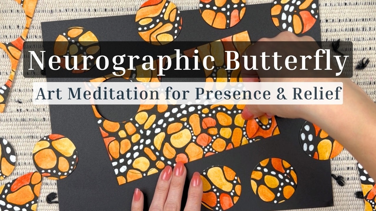 Нейрографические бабочки и круги дзен | Арт-медитация для снятия стресса