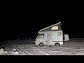 85  car camping in frozen snow micro camper adventure epi1