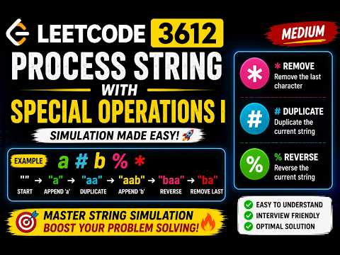 LeetCode 3612 | Process String with Special Operations I | #dsa #coding #python #leetcode3612 #short