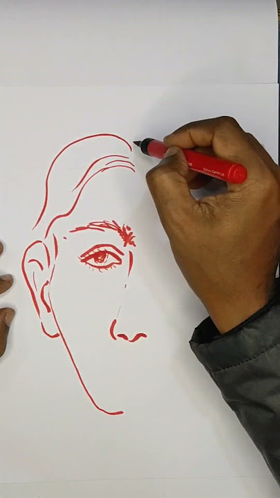 How to draw quick face -48| portrait drawing easy step by step| draw step by step #shorts