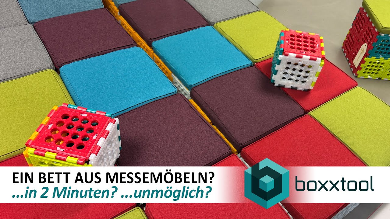 boxxtool® - EIN BETT AUS MESSEMÖBELN IN 2 MINUTEN...???