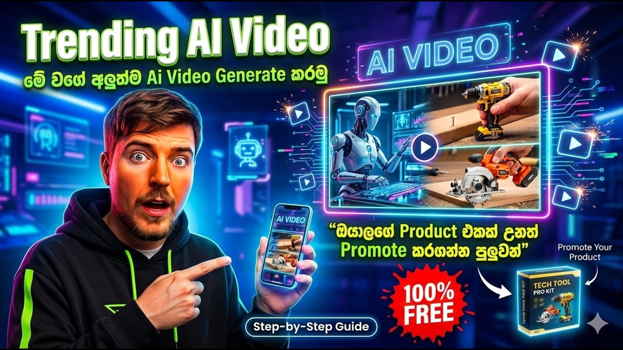 අලුත්ම trending ai video හදමු...100%free|secret tech - YouTube