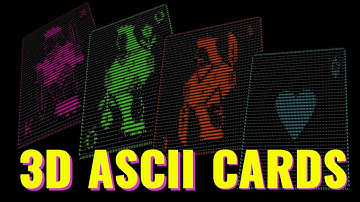 3D ASCII ART | Spinning Cards