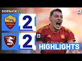 Roma-Salernitana 2-2 | Candreva-Belotti:  pari show: Gol & Highlights | Serie A TIM 2023/24