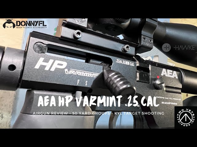 AEA Varmint .25 Caliber Bolt Action Airgun Review - Hawke Optics - DonnyFL  - Two Vets Tripods 