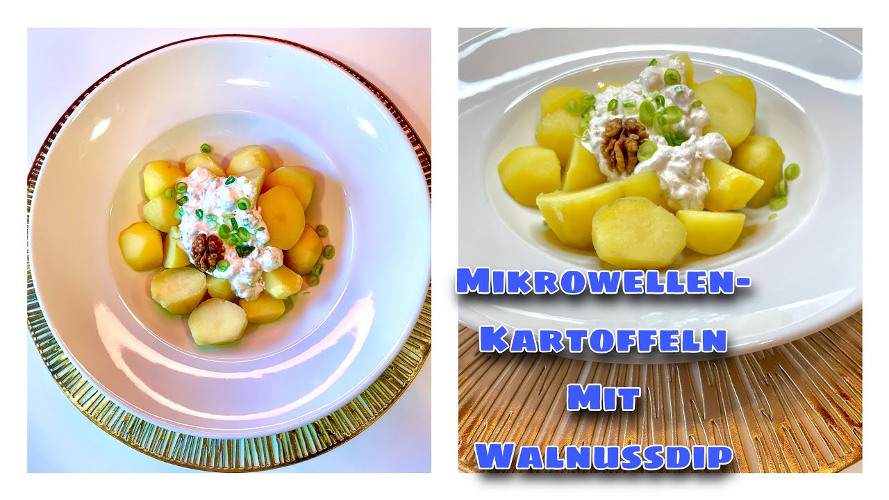 Mikrowellen Kartoffeln mit Walnussdip #homemade  #schnell_lecker_einfach #günstig #mikrowelle