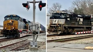 Catching multiple CSX and NS trains switching and going through Decatur, AL 3-13-2021