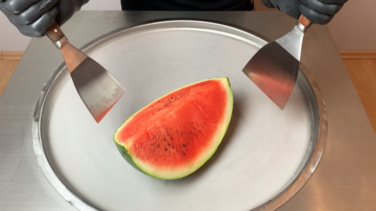 Watermelon - Ice Cream Rolls | Satisfying Visual ASMR