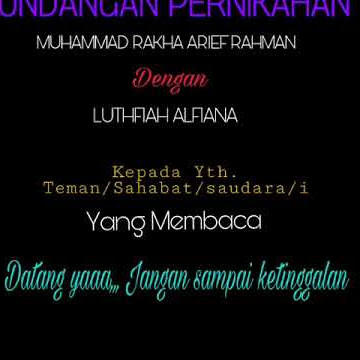 Undangan pernikahan rakha dan lutfiah(prank)