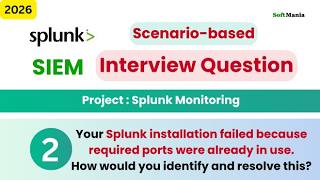 مشكلة تعارض المنافذ في Splunk؟ | أسئلة Splunk SIEM مبنية على سيناريوهات | أسئلة مقابلة Splunk screenshot 2