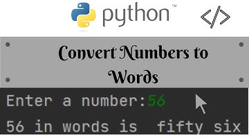 Program to convert numbers to words | Python | Tutorial for Beginners | English