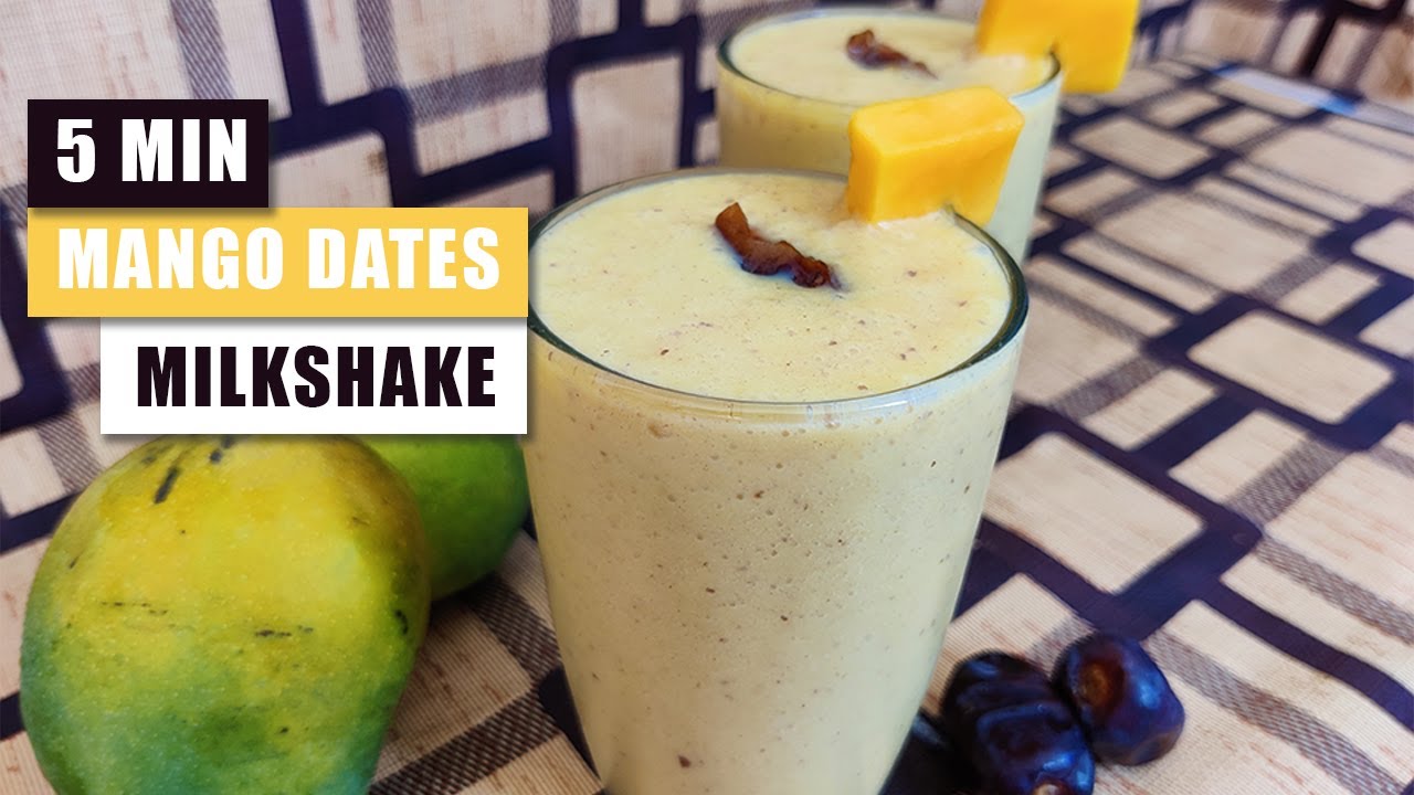 MANGO DATES MILKSHAKE | Mango recipe | Milkshake recipe | Date recipe