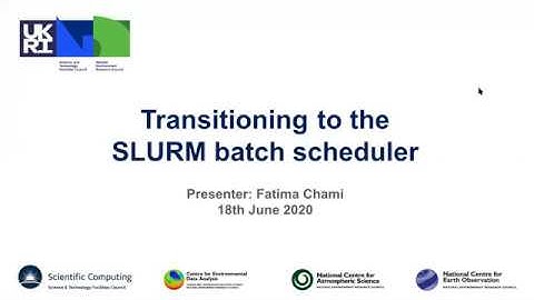 Webinar 9: Transitioning to the SLURM batch scheduler
