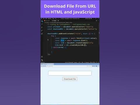 Download Any File From URL in HTML and JavaScript - YouTube