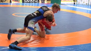 Wrestling / Ringen LM Sachsen 2024, Leipzig, Jugend A (U17) FR, 71 kg, Blachut - Breitenbach, F 1+2