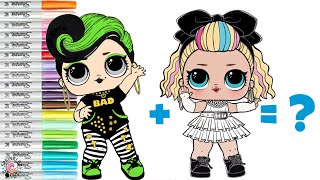 LOL Surprise Dolls Coloring Book Page Mash Up Bhaddie and 80s BB become Bhad 80s