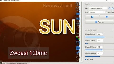 Sun  through  Newtonian 114 || zwoasi 120mc with 2x Barlow lens  ||ASICAP , SHARPCAP