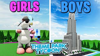 GIRLS vs BOYS Build Battle *With Maliboomer* | Theme Park Tycoon 2 Roblox by Kizy 8,812 views 10 months ago 12 minutes, 14 seconds