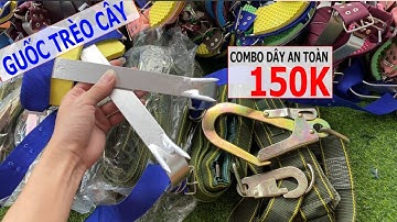 Guốc trèo cây , dụng cụ hỗ trợ trèo cây | cựa trèo cây hái Lan, cắt gỗ | dây an toàn giá chỉ 150k