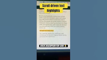Scroll driven text highlights #scrolling #textanimation #css #shorts