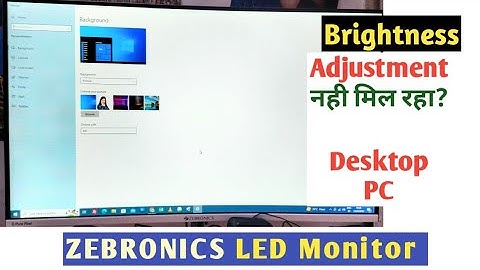 Computer Display Brightness Adjustment ! ZEBRONICS LED Monitor Brightness  settings ! Colour setting