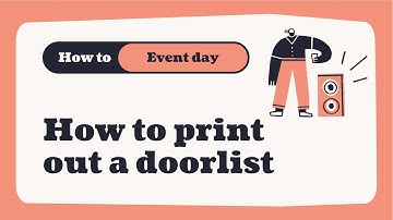 How to print out your doorlist for your Ticket Tailor event