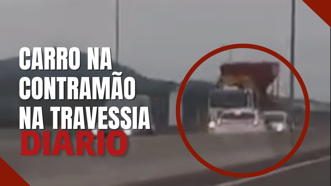 VÍDEO – Carro é flagrado transitando na contramão da Via Expressa