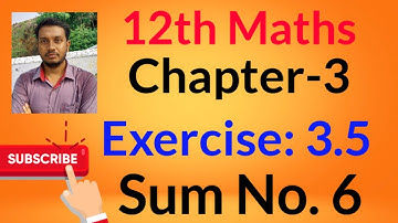 12th Maths | Chapter 3 | Exercise: 3.5 | Sum No. 6 | Theory of Equations..