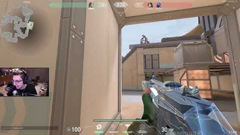 Shroud insane ACE clutch in new Fracture map in valorant