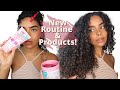 I FOLLOWED MY FRIENDS CURLY HAIR ROUTINE! Trying New Curly Hair Products | Dippity Do, Hairitage