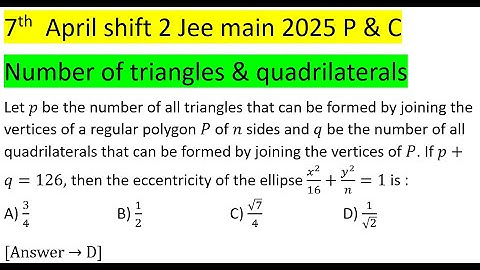 Let p be the number of all triangles that can be formed by joining the vertices of a regular polygon