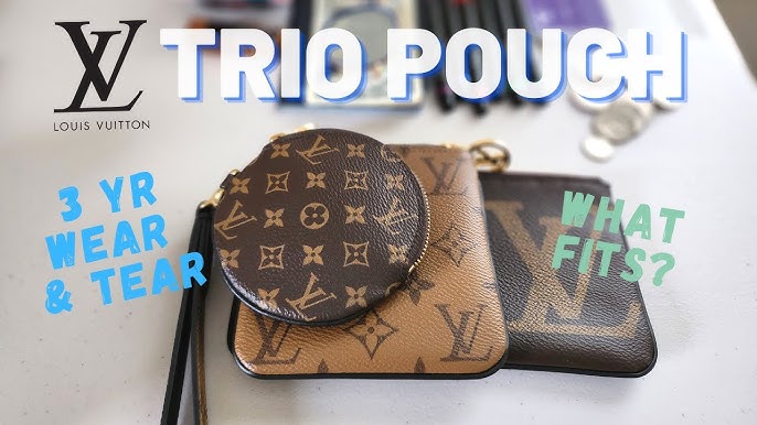 LOUIS VUITTON TRIO POUCH - WHAT FITS AND FIRST IMPRESSIONS REVIEW 