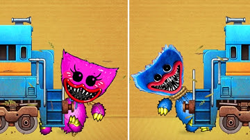 Huggy Wuggy vs Kissy Missy vs Train | Kick the Buddy Mod Poppy Playtime 2 Android Gameplay