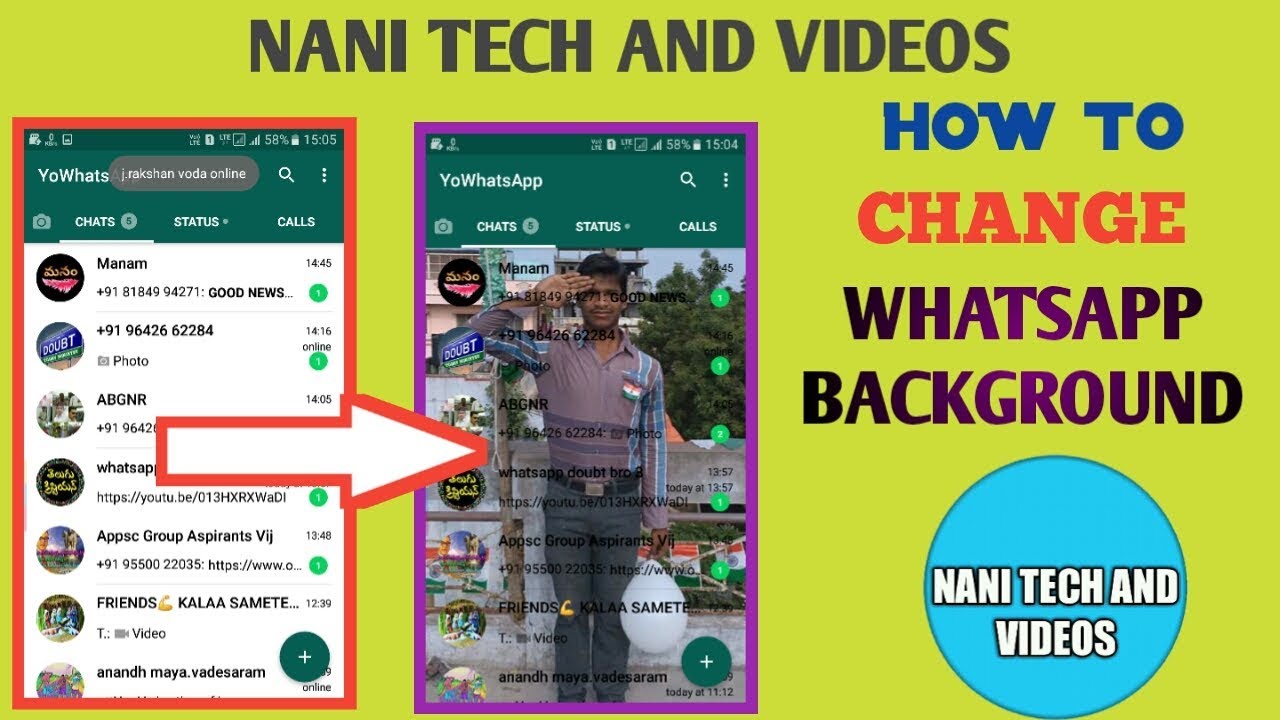 How to change WHATSAPP background YouTube