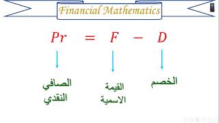 Financial Mathematics - Discount - الرياضيات المالية - حساب الخصم