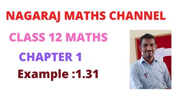 12th Maths|| Example:1.31|| Chapter 1