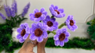 DIY | Hoa Kẽm Nhung | Cách Làm Hoa Cúc Bằng Kẽm Nhung | Evig Trang Handmade