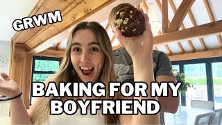 Baking for my BOYFRIEND | Surprise | GRWM |15mins recipe