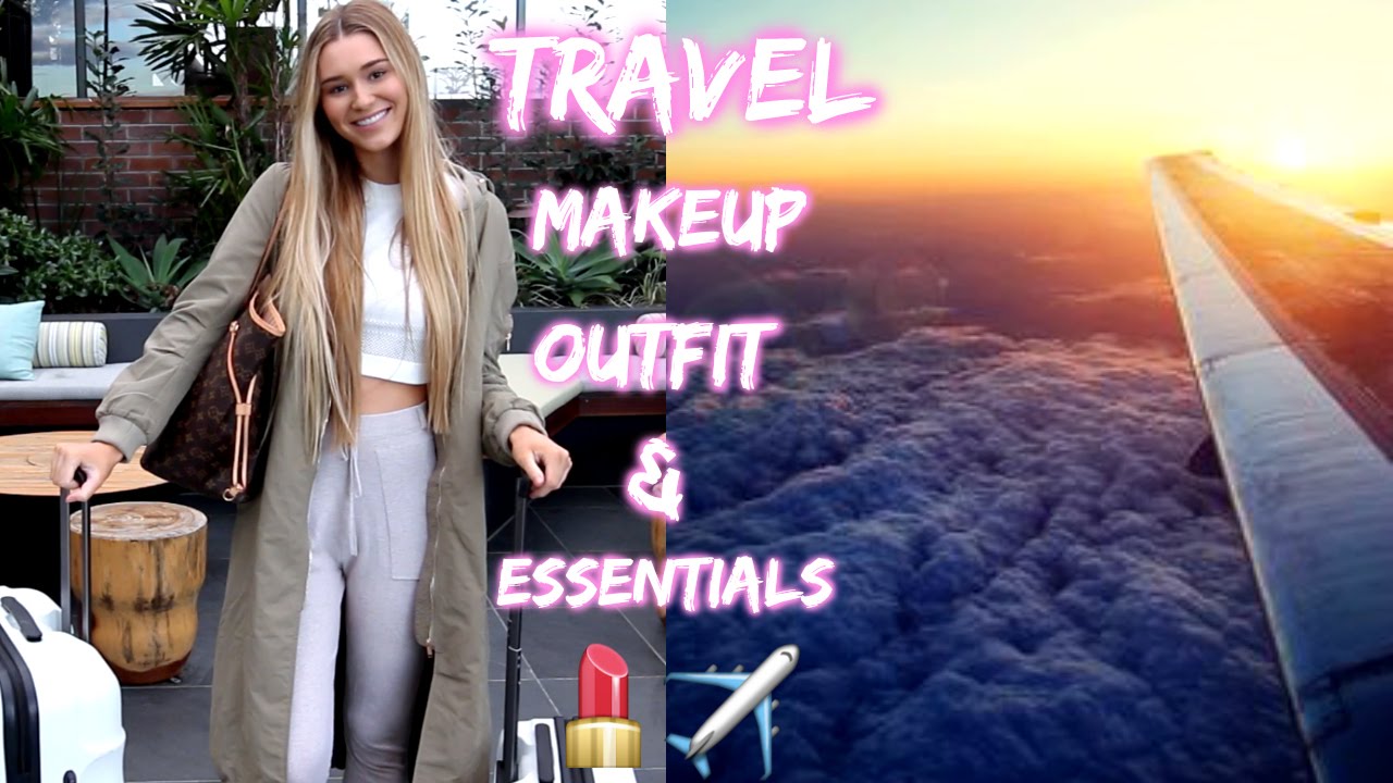 Airplane Travel Makeup Outfit Ideas My Carry On Essentials YouTube