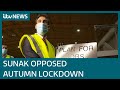 Rishi Sunak confirms he opposed September circuit breaker Covid lockdown | ITV News