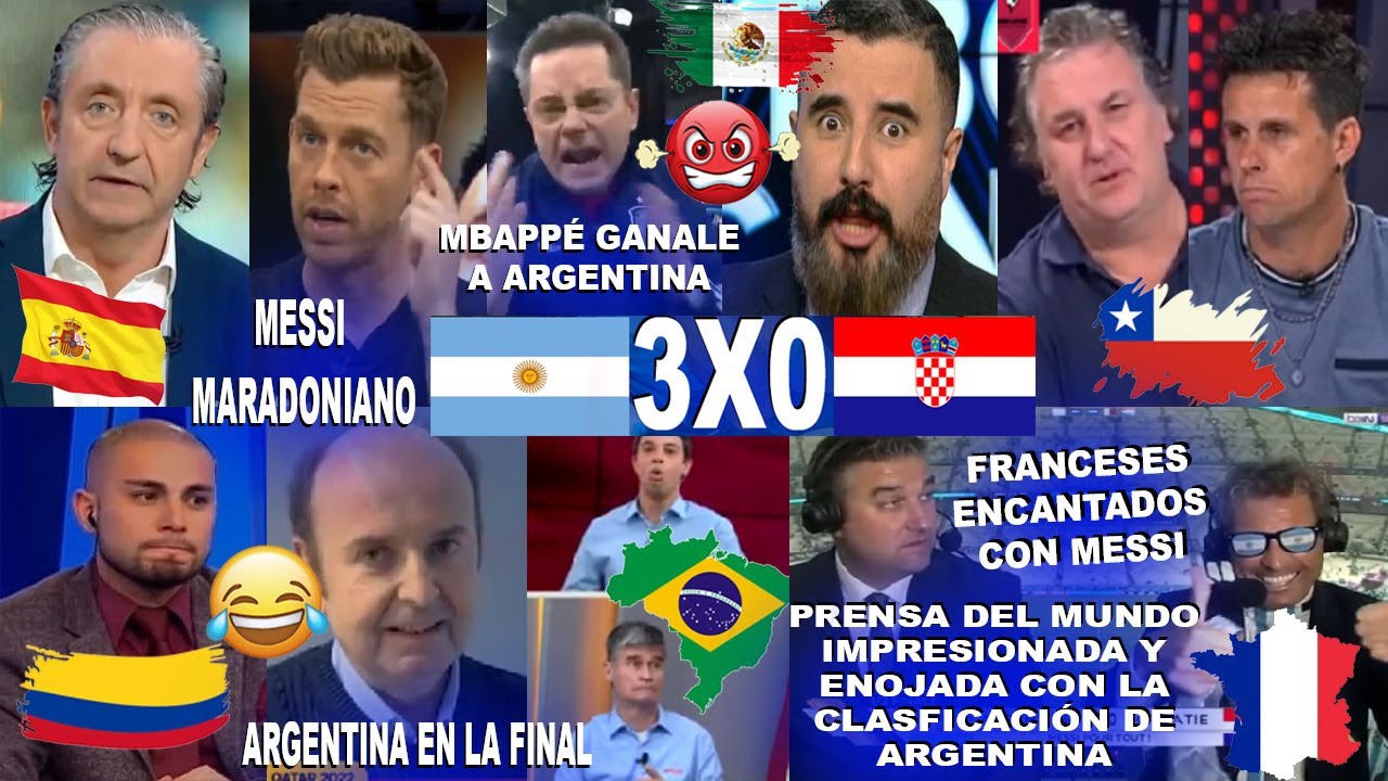 PRENSA DEL MUNDO IMPRESIONADA Y ENOJADA DESPUÉS DEL ARGENTINA VS CROACIA CON GOLES DE MESSI Y JULIÁN