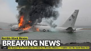 War Began!! Us P-8 Poseidon Shot Down By 4 Missiles Chinese J-11 Fighter Over The South China Sea