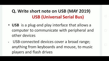 UNIVERSAL SERIAL BUS - USB - PART 1